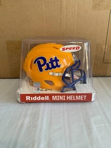 Pitt Panthers NCAA Riddell Speed Yellow Mini Helmet - Picture 1 of 4