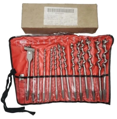 Vintage Irwin Stock No. DRE Set Of 13 Auger Brace Bits with Micro-Dial Exp Bit - Image 1 of 4