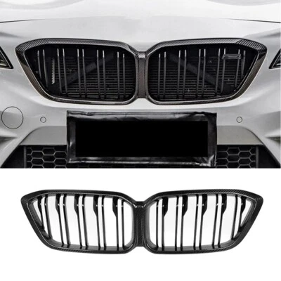 For 2019-2021 BMW 2 Series F22 F23 M2 M2C F87 Carbon Fiber Front Bumper Grille - Image 1 of 4