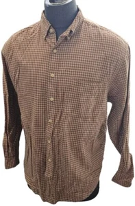 Abercrombie & Fitch Shirt Mens 2XL XXL Brown Plaid Button Up Loose - Picture 1 of 9