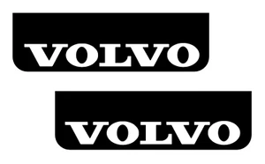 Volvo Lkw Schmutzfänger 18 x 60cm Glatt Schwarz PVC Schmutzfänger Weiß Text - Bild 1 von 3