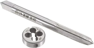 1/4"-28UNF Machine Thread Tap & Die Set HSS Right Hand Thread 1/4"-28 TPI：28 - Picture 1 of 5