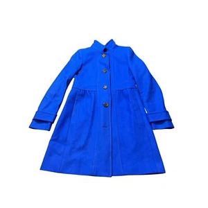 J.Crew Colletta trench sartoriale lana gonna blu donna taglia 4 stile 52510 - Foto 1 di 10