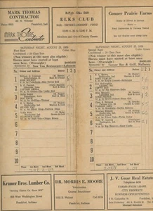 1956 Racing Card and Advertising Card Clinton County Fair Indiana - Picture 1 of 4