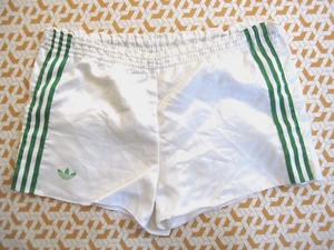 Short Adidas Ventex blanc vert Vintage satin brillant Polyamide 80'S - XL - Picture 1 of 8