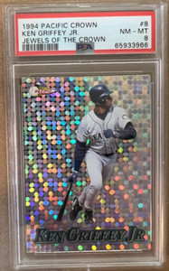 1994 Pacific Crown Jewels Of Crown Ken Griffey Jr Circular Silver Prisms PSA 8!
