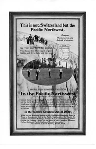Antique 1918 Ad Pacific Northwest Vacation Washington OR BC Golf Seattle WA - Picture 1 of 4
