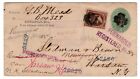 1888 Minneapolis MN Registered Postal Entire to New York NY Forwarded Warsaw NY
