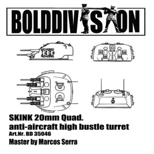 Bolddivision 1/35 Skink 20mm Quad. AA High Bustle Turret - Picture 1 of 1