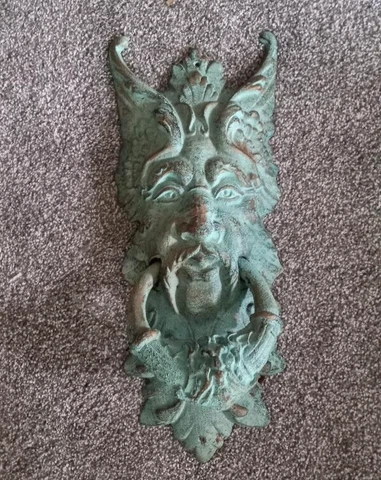 Door Knocker Man Cast Iron 20 Inch Home Office Decor Cover