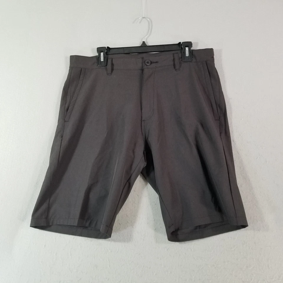 Burnside Pantalones Cortos Hombre 34x10 Negro Ligero Dri-Fit Flex Elástico Exterior Foto 1 de 4