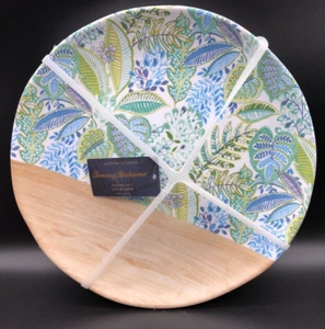TOMMY BAHAMA MELAMINA Tropical Palma Madera Clara Grano Plato de Cena 11" (Juego de 4) - Imagen 1 de 5