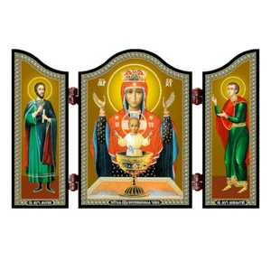 1436 GM Unversiegbare Kelch christliche Ikone Неупиваемая Чаша Икона reise Altar - Picture 1 of 7