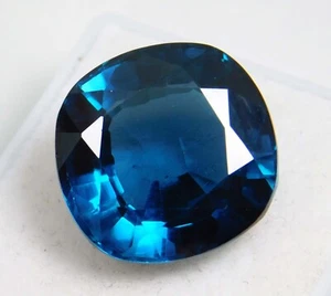 16.90 Ct Natural Afghani Blue Indicolite Tourmaline "CERTIFIED" Loose Gemstone - Picture 1 of 8