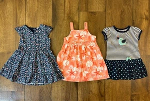 Baby Toddler Girl 18 Months Dresses Summer Clothes Outfit Bundle Lot Flower Bird - Picture 1 of 8