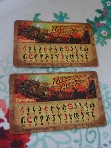 2 Disneyland Indiana Jones Adventure code card - 1995 - Picture 1 of 2