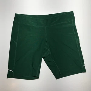 Nike Dri-Fit Womens Biking Shorts Womens M Dark Green Smooth Cycling Sports Logo - Picture 1 of 15
