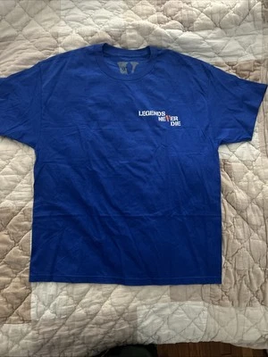 Camiseta para hombre Vlone Legends Never Die 999 azul/naranja, talla XL Foto 1 de 4
