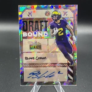 Blake Corum 1/1 #SB-BC1 Draft Bound Auto Crystal 2024 Leaf Metal - Picture 1 of 3