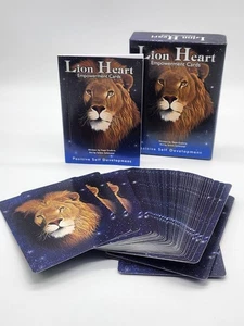 Lion Heart Empowerment Cards &Inspirational Guide Book Positive Self Development - Foto 1 di 6