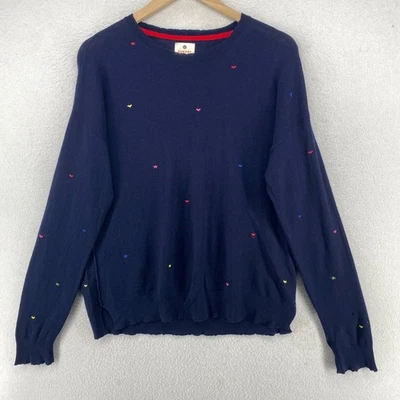 Свитер SUNDRY 2 M Heart Stars шерсть мериноса кашемир джемпер пуловер синий - Изображение 1 из 4