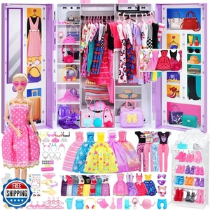 Doll Clothes and Accessories with Doll, Princess Gowns, Fashion Dresses, Jump - Picture 1 of 5