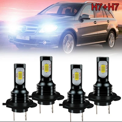 4x 6000K New LED Headlight High+Low Beam Bulbs For Mercedes-Benz R350 2006-2009 Foto 1 de 4