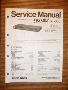 Service Manual für Technics ST-300 Tuner,ORIGINAL - Imagen 1 de 1