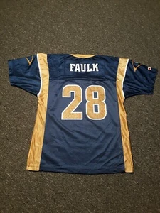 Vintage Champion Marshall Faulk Youth Jersey Large Boys St Louis LA - Picture 1 of 6