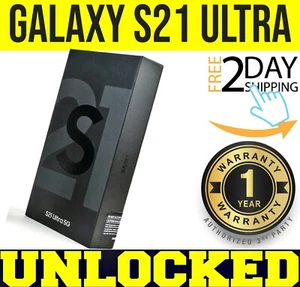 SAMSUNG GALAXY S21 ULTRA 5G G998U1 128GB PHANTOM BLACK (FACTORY UNLOCKED) SEALED - Picture 1 of 2