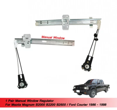 Regulador de ventana delantera para Mazda B2000 B2200 B2600 Ford Courier 1986-1998 Foto 1 de 4