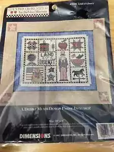 1995 Dimension "Land Of Liberty" Counted Cross Stitch Kit NEW w1 - Picture 1 of 4