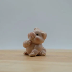 Ceramic Pig Miniature Decoration Figurine Farmyard Animals Collection Gift - Picture 1 of 8