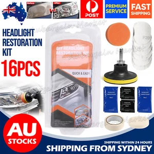 Pro Car Lens Headlight Restoration Kit Polishing Sanding Cleaner Repair Tool AU% - Picture 1 of 11