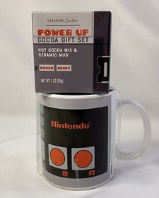 Nintendo Power Up Controller Coffee Cup NES Ceramic Hot Cocoa Gift Set