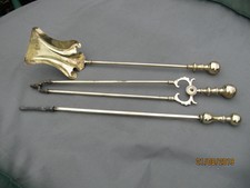 Vintage ~ Fireside Hearth Poker, Shovel & Tongs Set of Three