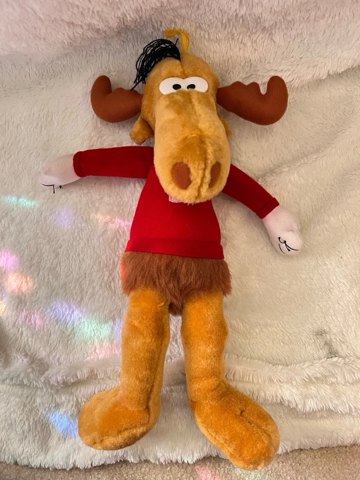 "Juguete de peluche Bullwinkle 1991 vintage coleccionable por Nanco 14"" de alto alce" Foto 1 de 3