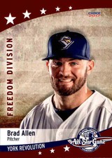 2017 Atlantic League All-Stars Choice #42 Brad Allen Naperville Illinois IL Card