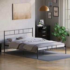Dorset 5ft King Size Bed Black Steel Metal Frame Modern Bedroom Furniture - Picture 1 of 8