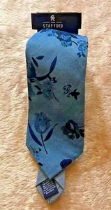 NEW Stafford Tailored Men's Necktie Tie Blue Floral MSRP $34.00 - Picture 1 of 5