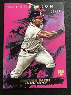 2021 TOPPS INCEPTION CHRISTIAN PACHE /99 MAGENTA PARALLEL OAKLAND ATHLETICS RC - Image 1 of 2