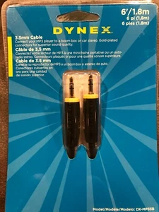 Dynex 3.5 MM Cable 6 Feet Stereo Extension Cable DX-MP35B - Picture 1 of 7