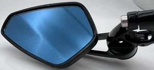 Bike It Universal Titan Lenkerenden Motorrad Spiegel Schwarz Glanz Paar - Bild 1 von 9