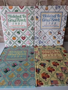 Vintage Vanessa Ann Holidays en punto de cruz 1987, 1988, 1989, 1990 - LOTE DE 4 - Imagen 1 de 3
