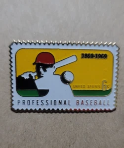 Prendedor solapa sello USPS vintage de béisbol profesional 100 años (JP166 - Imagen 1 de 2