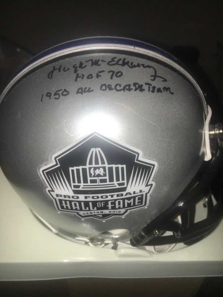 Minicasco firmado por el equipo Hugh McElhenny 1950 All Decade Salón de la Fama PSA ADN Foto 1 de 1