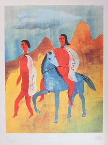 Hendrik Werkman Lithograph Isle Of Women 1945 - Bild 1 von 2