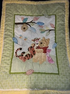 Winnie the Pooh Baby Blanket Crib Comforter Pooh and Friends Hunny Pot Tigger - Picture 1 of 6