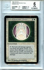 MTG Alpha Circle of Protection Green BGS 6 EX-MT Magic Card WOTC 4701