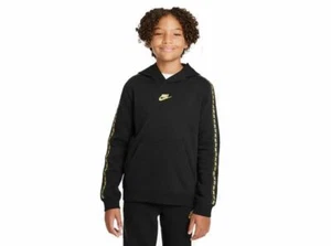 Nike Boys Pullover hoodie sports wear kids sweatshirts junior fleece top black - Picture 1 of 5